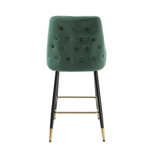 Native Home Lifestyle Chesterfield Green Kitchen Bar Stools (Set Of 2)