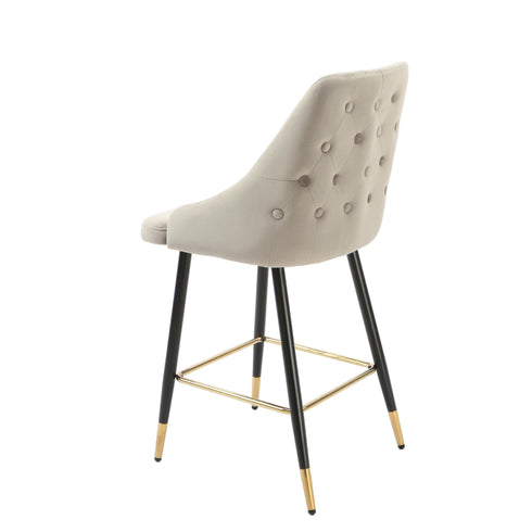 Native Home Lifestyle Chesterfield Grey Kitchen Bar Stools (Set Of 2)