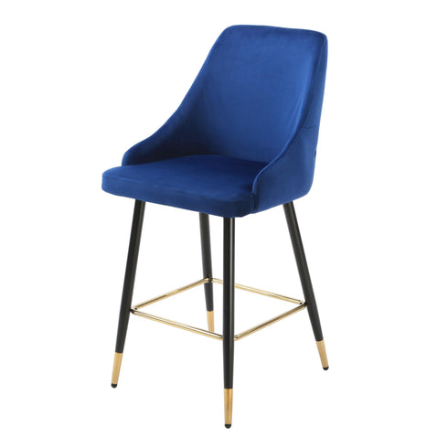 Native Home Lifestyle Chesterfield Navy Blue Kitchen Bar Stools (Set Of 2)