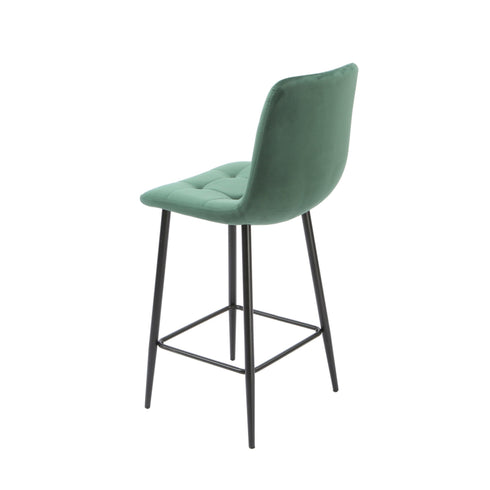 Native Home Lifestyle Squared Green Kitchen Bar Stools (Set Of 2)