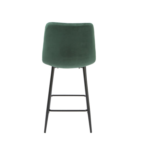 Native Home Lifestyle Squared Green Kitchen Bar Stools (Set Of 2)