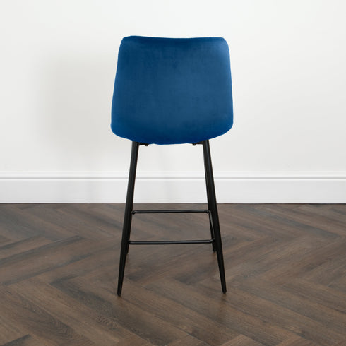 Native Home Lifestyle Squared Navy Blue Kitchen Bar Stools (Set Of 2)