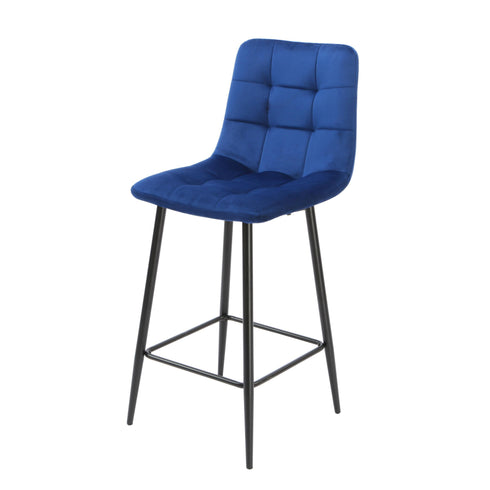 Native Home Lifestyle Squared Navy Blue Kitchen Bar Stools (Set Of 2)