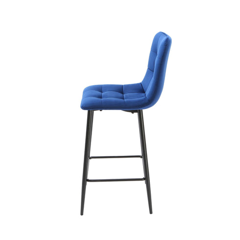 Native Home Lifestyle Squared Navy Blue Kitchen Bar Stools (Set Of 2)