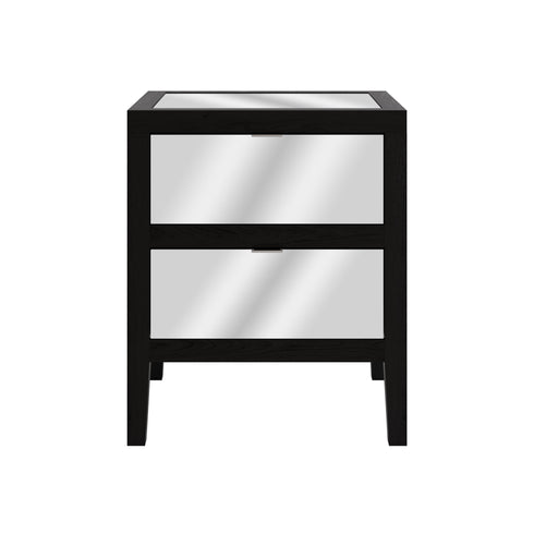 Josephine Bedside | 2 Drawer | Black