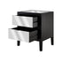 Josephine Bedside | 2 Drawer | Black