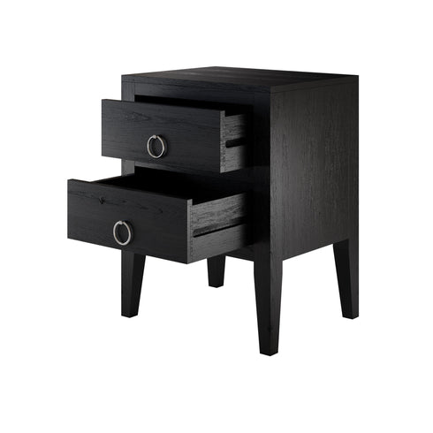 Cheriton Bedside | 2 Drawer | Black