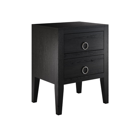 Cheriton Bedside | 2 Drawer | Black