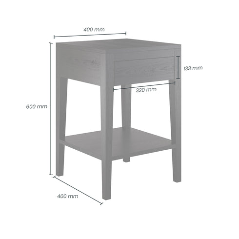 Cheriton Bedside | 1 Drawer | Black