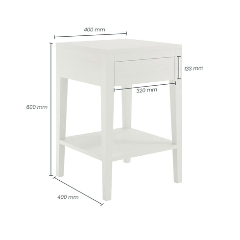 Cheriton Bedside | 1 Drawer | Grey