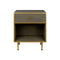 Hampton Bedside Table | Grey Shagreen