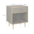 Hampton Bedside Table | Grey Shagreen