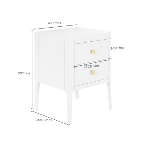 Abberley Bedside | White