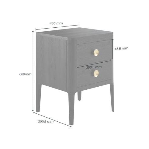 Abberley Bedside | Black