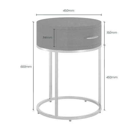 Hampton Bedside | Black Shagreen