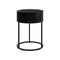 Hampton Round Wooden Bedside – Black