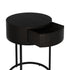 Hampton Round Wooden Bedside – Black