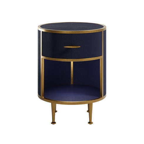 Willersley Blue Small Round Bedside