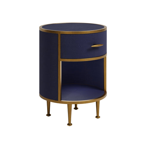 Willersley Blue Small Round Bedside