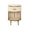 Hampton Bedside | Small Round Ivory