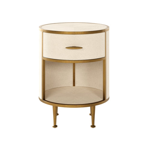 Hampton Bedside | Small Round Ivory