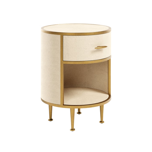 Hampton Bedside | Small Round Ivory