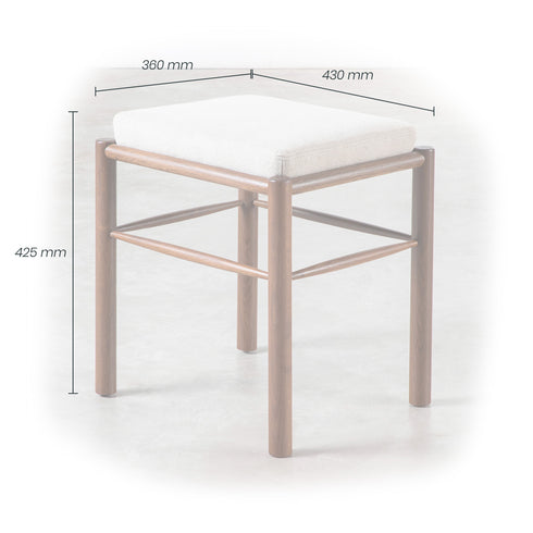 Burford Stool – Neutral Fabric