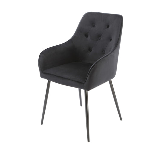 Native Home Lifestyle Chesterfield Black Dining Chairs (Set Of 2)