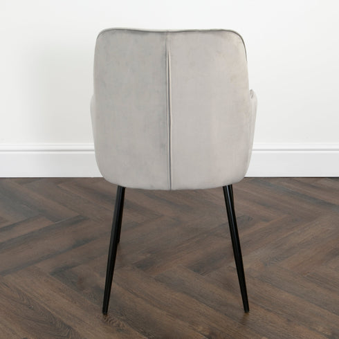 Native Home Lifestyle Chesterfield Grey Dining Chairs (Set Of 2)