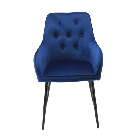 Native Home Lifestyle Chesterfield Navy Blue Dining Chairs (Set Of 2)