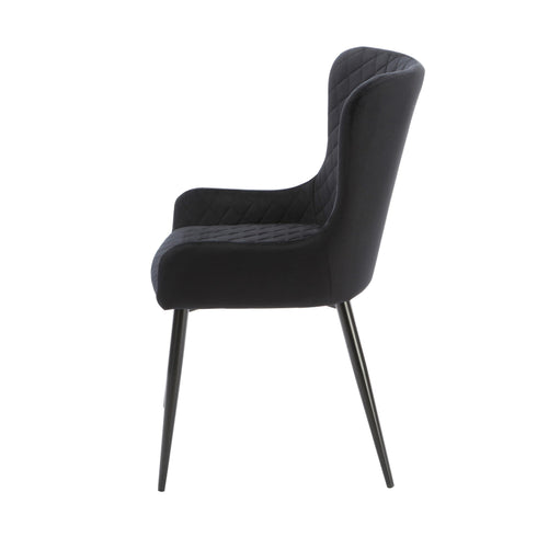 Native Home Lifestyle Diamond Black Dining Chairs (Set Of 2)