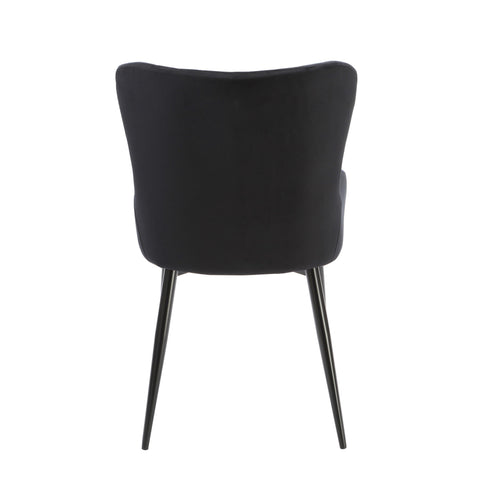 Native Home Lifestyle Diamond Black Dining Chairs (Set Of 2)