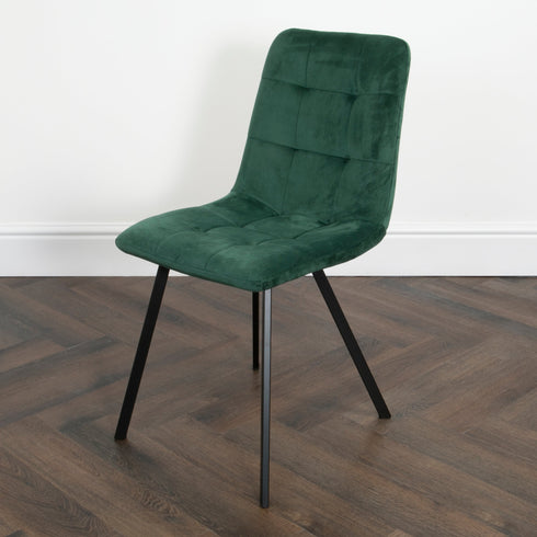 Native Home Lifestyle Squared Green Dining Chairs (Set Of 2)