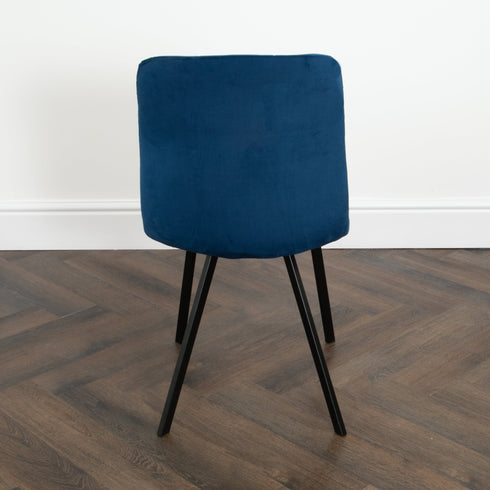 Native Home Lifestyle Squared Navy Blue Dining Chairs (Set Of 2)