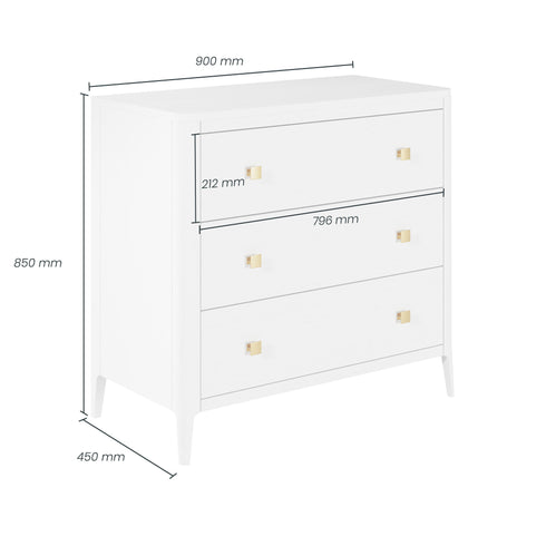 Abberley Chest Of Drawers | White