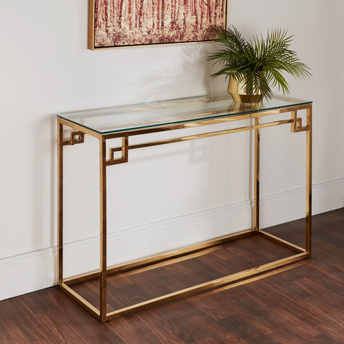 Native Home Lifestyle Cesar Gold Console Table
