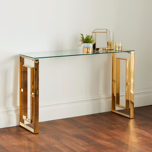 Native Home Lifestyle Milano Gold Console Table