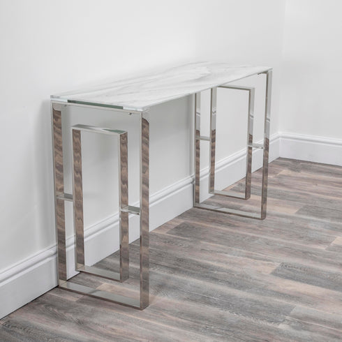Native Home Lifestyle Marble Glass Milano Console Table