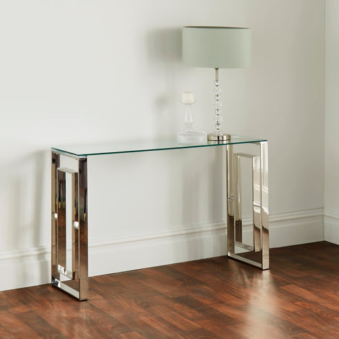 Native Home Lifestyle Milano Silver Plated Console Table