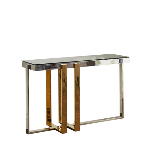 Native Home Lifestyle Nexus Gold And Silver Console Table