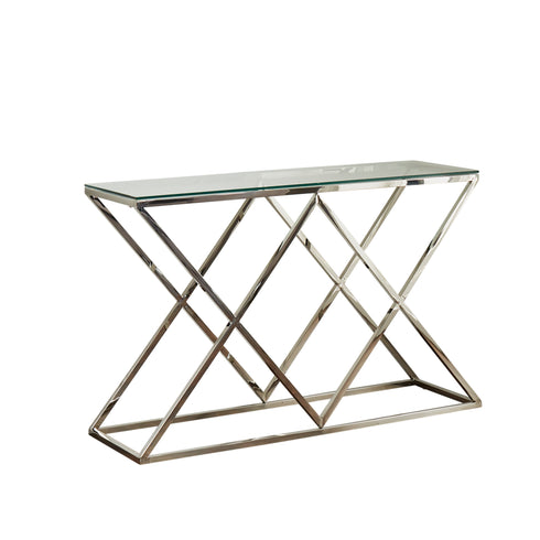 Native Home Lifestyle Pyramid Silver Console Table