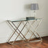 Native Home Lifestyle Pyramid Silver Console Table