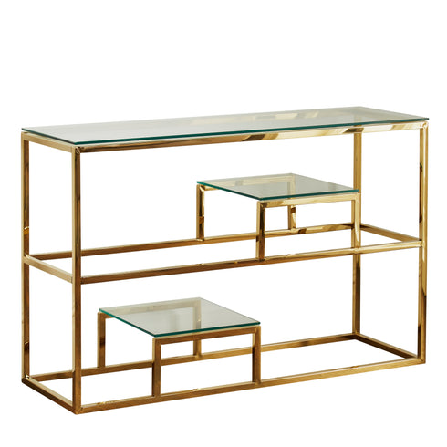 Native Home Lifestyle Gold Display Console Table