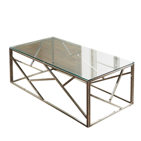 Native Home Lifestyle Geometric Silver Coffee Table