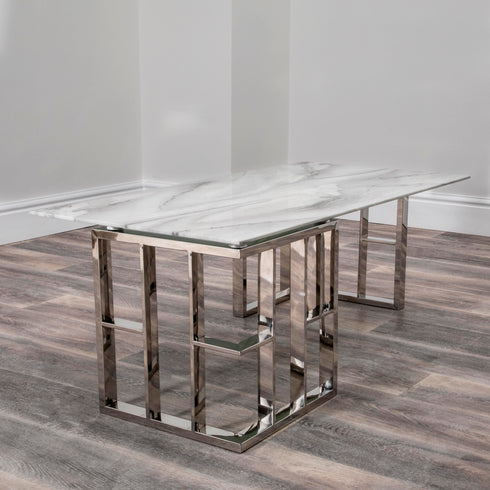 Native Home Lifestyle Marble Glass Manhattan Coffee Table