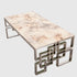 Native Home Lifestyle Marble Glass Silver Plated Coffee Table