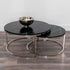 Native Home Lifestyle Black Stone Coffee Table - Nest Of 2