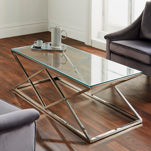 Native Home Lifestyle Pyramid Silver Coffee Table