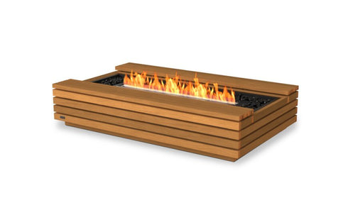 Ecosmart Fire Cosmo 50 Fire Pit Table - Teak Finish / Black Burner - ESF.O.CMO.50.TN.B