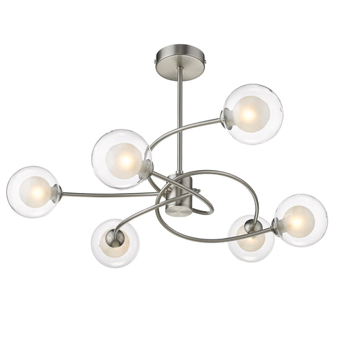 Semi-Flush Luminaire In Satin Nickel LL00071